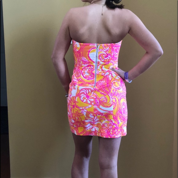 Lilly pulitzer colorful strapless dress - Picture 5 of 5